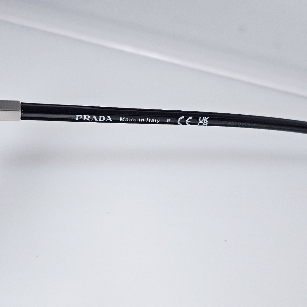 Prada Black Rectangular Glasses Modern Minimalist Design PR 01WV
RX Prescription - Picture 4 of 7